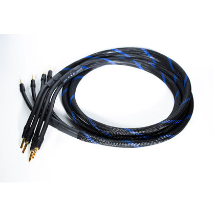 2m Music Wizard Audiophile 6-Core Pure Copper Speaker Cable with MPS Shark-4 Gold-Plated Banana Plug