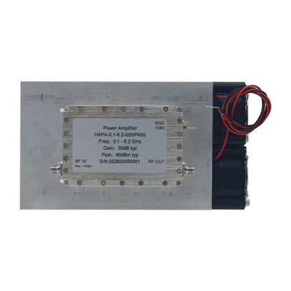 0.1-6.2GHz 10W RF Microwave Power Amplifier 1.6dB Low Noise 50dB High Gain Amplifier with SMA Female Connector