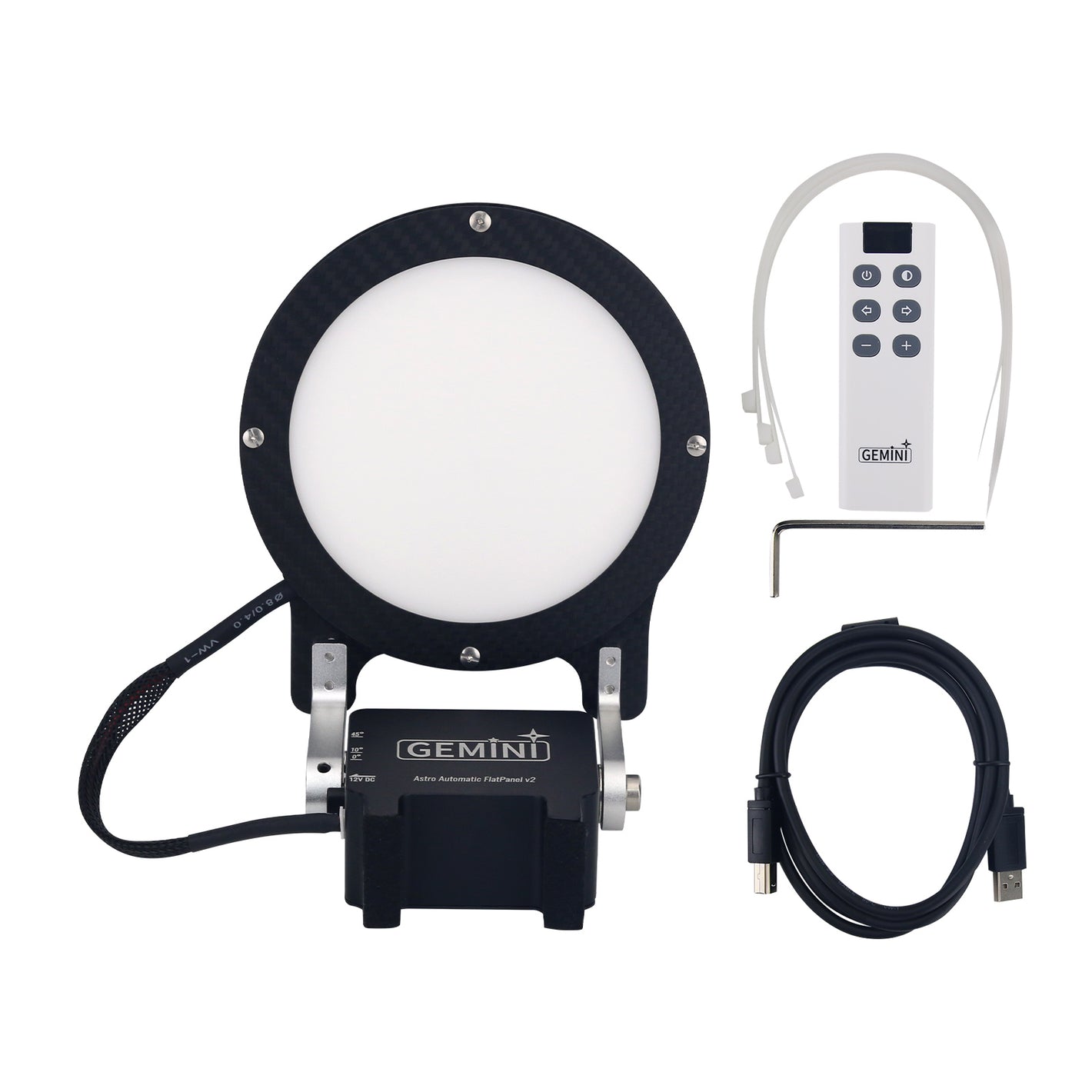 TeSeek Gemini 100mm Aperture Second Generation Astronomical Electric Flat Panel ASCOM Driving Carbon Fiber Electric Lens Cover