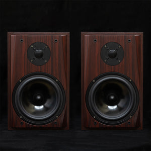 Music Wizard V8S 8-Inch Passive Bookshelf Speakers for HiFi Home and Desktop Theater + Speaker Cables