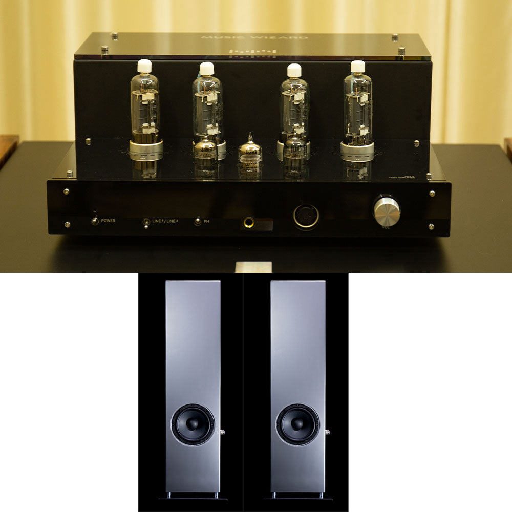 Music Wizard TP13 Push-Pull Tube Amplifier Tube Amp + Silent Valley S8 3-Way Floor-Standing Speakers
