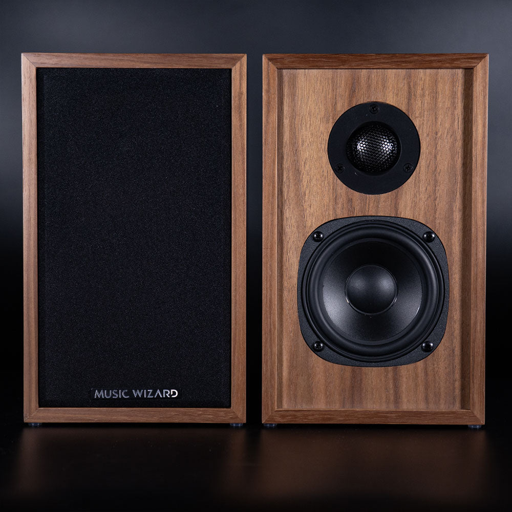 Music Wizard E5 Bookshelf Speakers 4.5-Inch Woofer Compact Desktop Hifi Speakers for PC Home