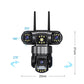 Trinocular Security Camera 2MP+2MP+2MP 3-Lens + 3-Screen HD Monitoring Real-time Viewing Night Vision Camera (WiFi Version)