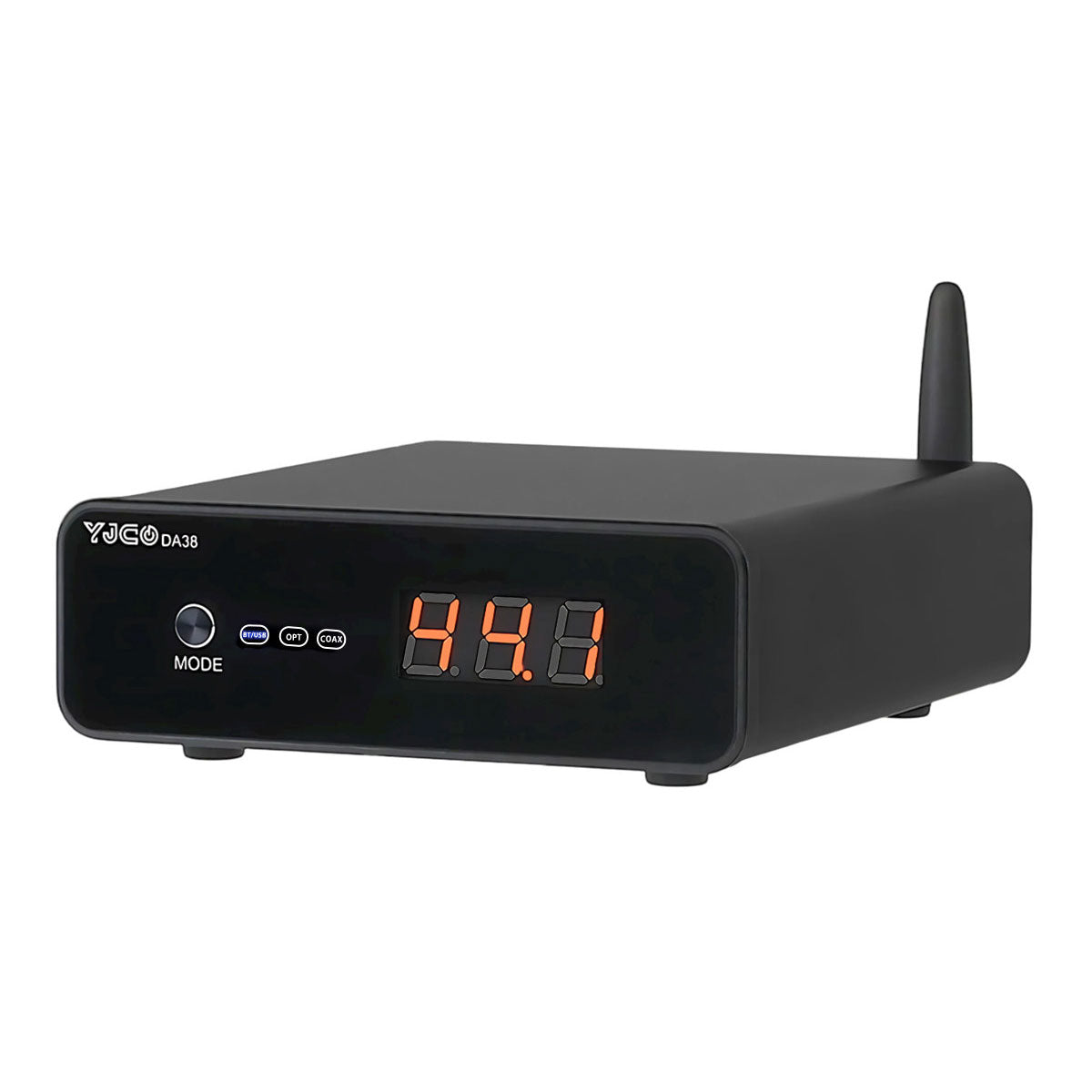 Black DA38 HiFi Bluetooth5.4 Receiver LDAC Lossless Audio Power Amplifier DAC ES9038Q2M Decoder + DC12V Power Adapter