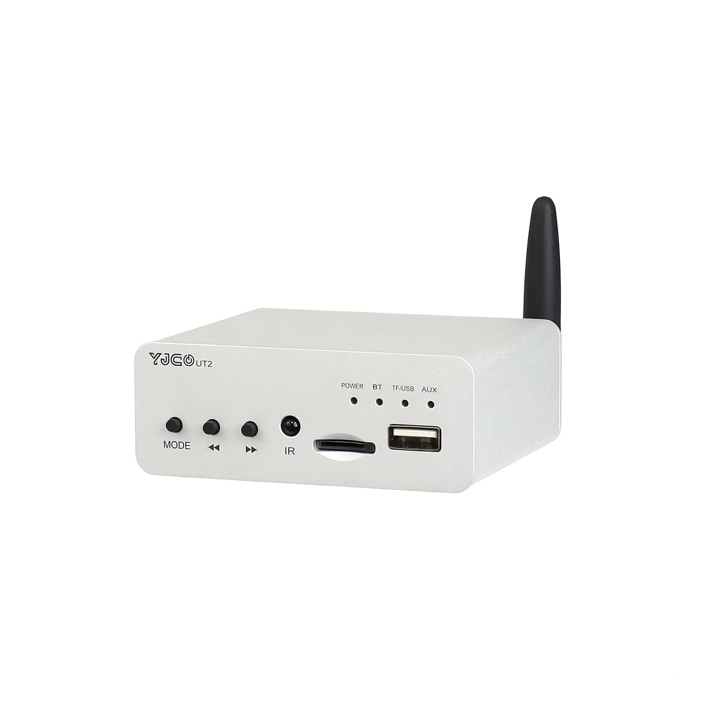 White UT2 HiFi Audio Bluetooth5.4 Receiver ES9023 Decoding USB Flash Drive TF Card Lossless Player