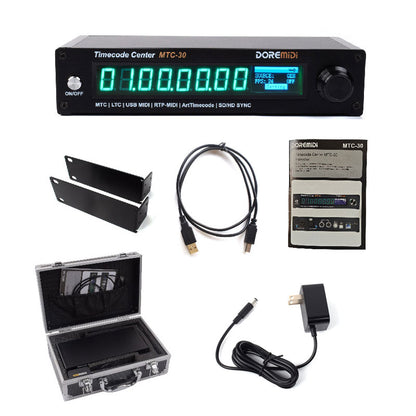 DOREMiDi MTC-30 Timecode Center SMPTE LTC to MIDI Time Code Converter + 9V DC Power Adapter + Carry Case