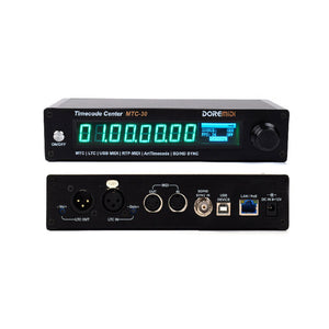 DOREMiDi MTC-30 Timecode Center SMPTE LTC to MIDI Time Code Converter + 9V DC Power Adapter + Cables