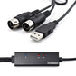 DOREMiDi MTU-10 2m MIDI to USB-A Cable High-Speed 5-Pin MIDI Cable for Piano Keyboard Drums &amp; Music Editing