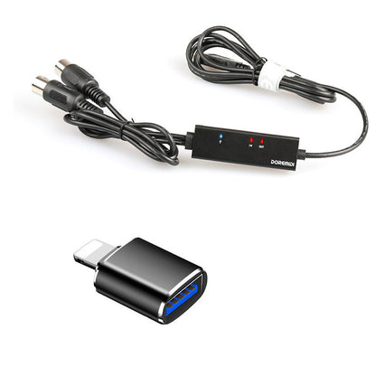 DOREMiDi MTU-10 2m MIDI to USB-A Cable High-Speed 5-Pin MIDI Cable + USB Adapter for Apple