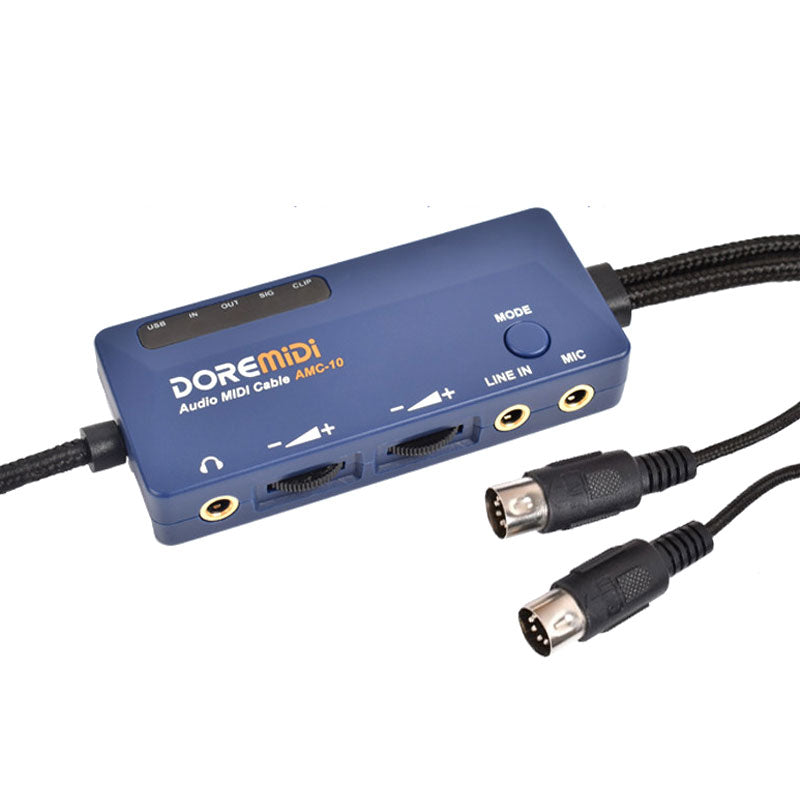 DOREMiDi AMC-10 Audio MIDI Cable USB Converter (USB-A Interface) with Sound Card and MIDI functions