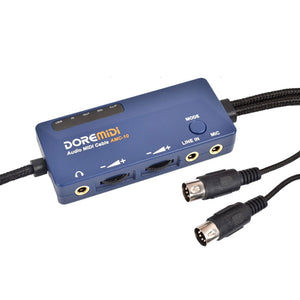 DOREMiDi AMC-10 Audio MIDI Cable USB Converter (USB-A Interface) with Sound Card and MIDI functions
