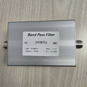 BPF-28M-500WM 28MHz Bandpass Filter 500W Anti-interference M Female Connector Improves Receiving Sensitivity