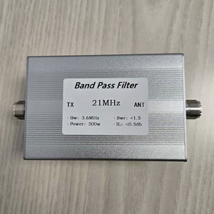 BPF-21M-500WM 21MHz Bandpass Filter 500W Anti-interference M-Female Connector Improves Receiving Sensitivity