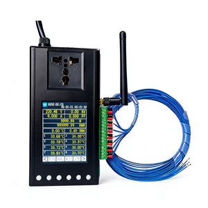 WP18 Portable 8-Channel Temperature/Power Recorder Serial Port/WIFI/LAN Transmission with 3.2-Inch HD LCD