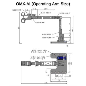 ZNJ OMX Teleoperation Robot Arm Set Entry-Level Embodied AI Physical Robotic Arm with ROS2