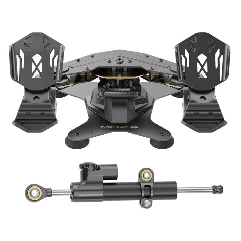 MOZA MRP Rudder Pedals with Adjustable Pedal Angle and Hall Sensor + MRP Adjustable Damper