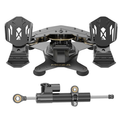 MOZA MRP Rudder Pedals with Adjustable Pedal Angle and Hall Sensor + MRP Adjustable Damper