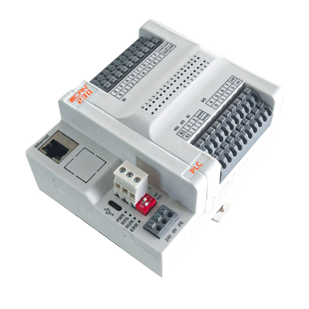 GCAN-PLC-230 Integrated RS485 PLC Controller 200MHz 16DI 8DO 1-Channel Ethernet Support for Codsys Programming