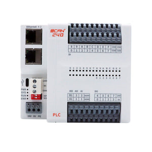 GCAN-PLC-240 Integrated RS485 PLC Controller 400MHz 16DI 8DO 2-Channel Ethernet Switcher Support for Codsys Programming