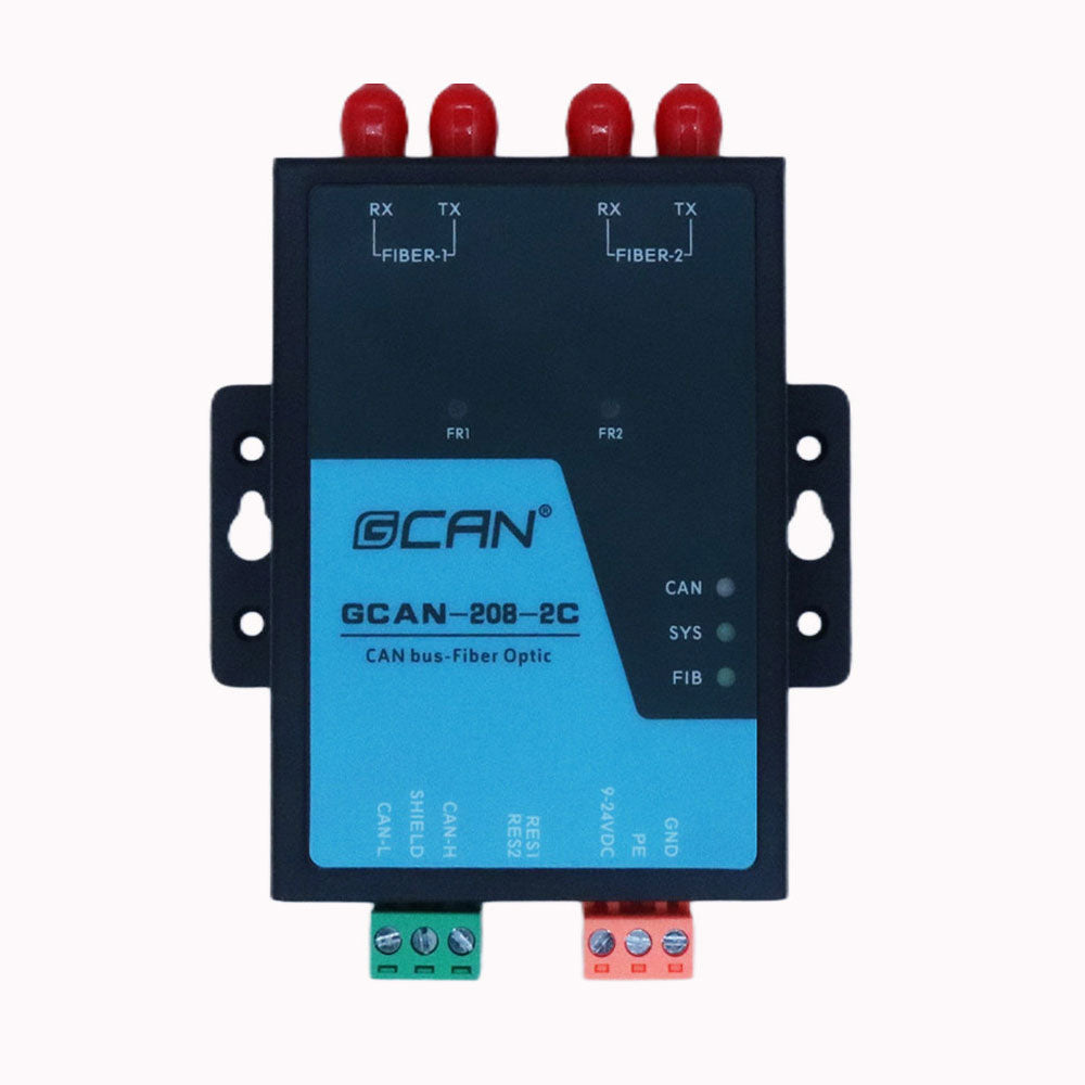 GCAN-208-2C-F Single-Mode Single-Core Fiber Optic to CAN Bus Module 9-36VDC CAN Fiber Optic Repeater Adapter (SC Port)