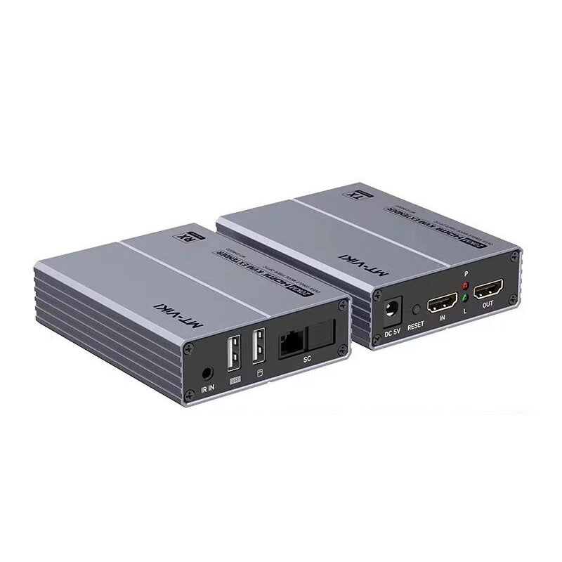 MT-ViKI 20KM HDMI-Compatible Fiber KVM Extender USB SC Fiber Optic Signal Amplifier MT-EHK020 TX+ RX