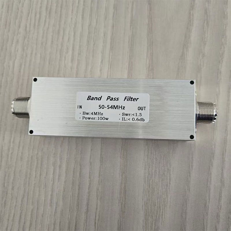 BPF-50-54M-100WM-Plus 50-54MHz 100W Bandpass Filter RF Harmonic Clutter Filtering with M Female Connector