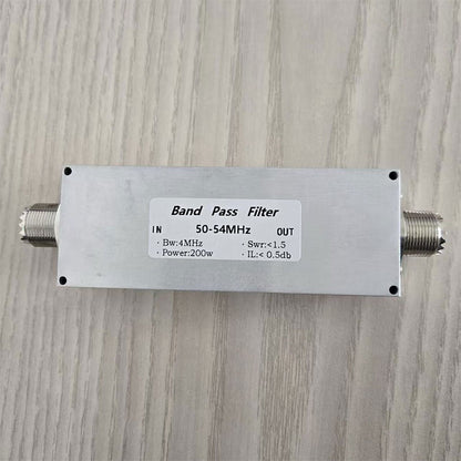 BPF-50-54M-200WM-Plus 50-54MHz 200W Bandpass Filter RF Harmonic Clutter Filtering with M Female Connector