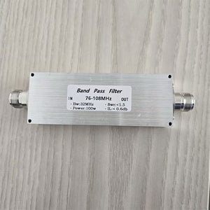 BPF-76-108M-100WN-Plus 76-108MHz 100W Bandpass Filter RF Harmonic Clutter Filtering with N Female Connector