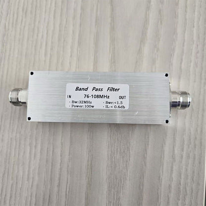 BPF-76-108M-100WN-Plus 76-108MHz 100W Bandpass Filter RF Harmonic Clutter Filtering with N Female Connector