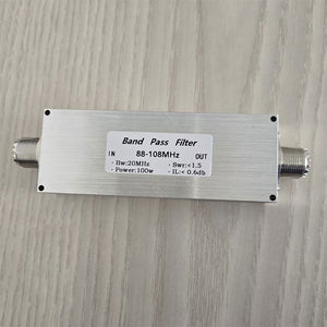 BPF-88-108M-100WM-Plus 88-108MHz 100W Bandpass Filter RF Harmonic Clutter Filtering with M Female Connector