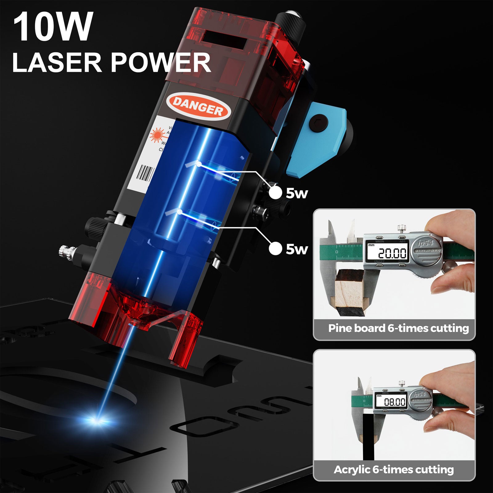 TWOTREES TTS-10 Pro 10W Laser Engraving Machine (EU/US Standard Power)