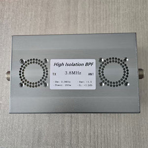 BPF-3.8M-200WM-Plus 3.8MHz 200W High Isolation Band Pass Filter 80M Band RF Accessory with M Female Connector