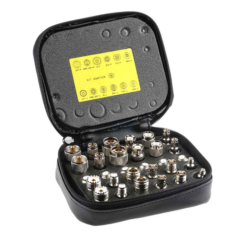 RS PRO 30PCS RF Coaxial Adapter Kit - BNC UHF Mini UHF TNC SMA N Series Connector Set for Interconnecting