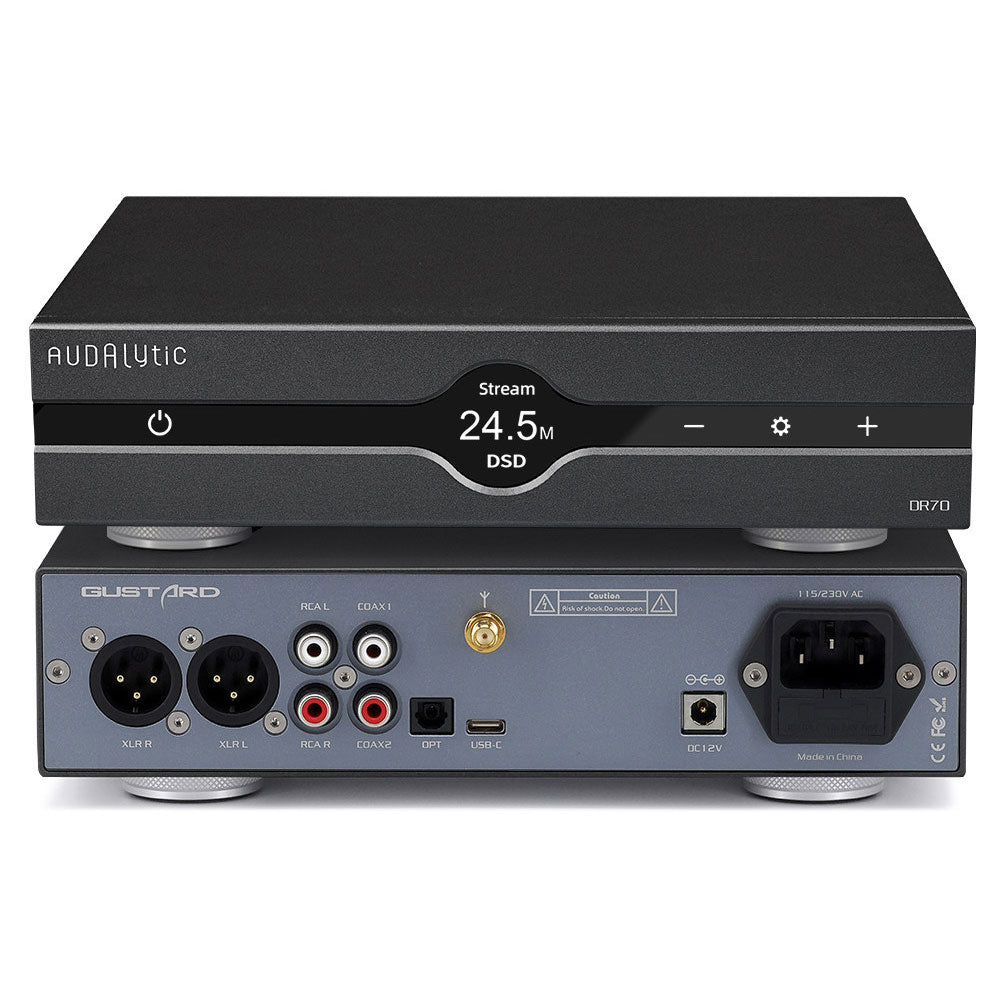Audalytic Black DAC-DR70 Streaming Decoder DSD512 PCM768kHz Bluetooth Discrete R2R Streaming DAC