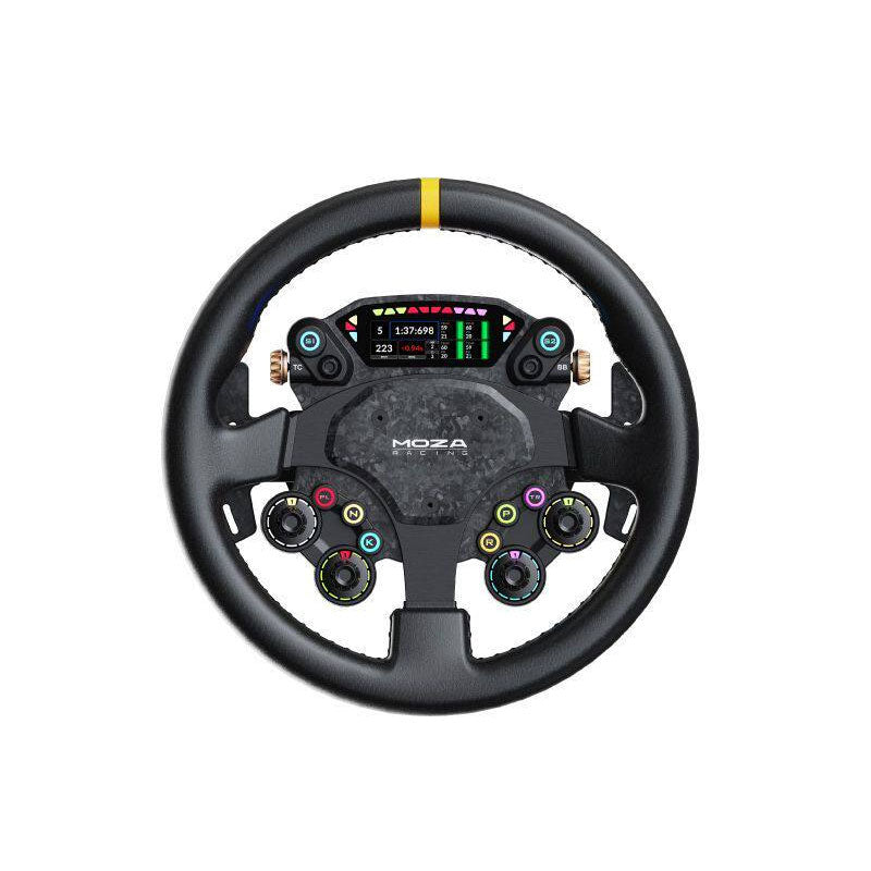 MOZA RACING CS Pro 325mm Steering Wheel Gaming Wheel with 2.99-Inch Display and RGB Buttons