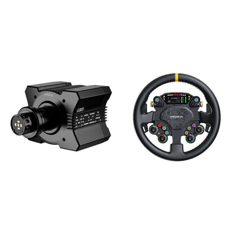 MOZA RACING CS Pro 325mm Steering Wheel with 2.99-Inch Display + R9 V3 9Nm Direct Drive Wheel Base