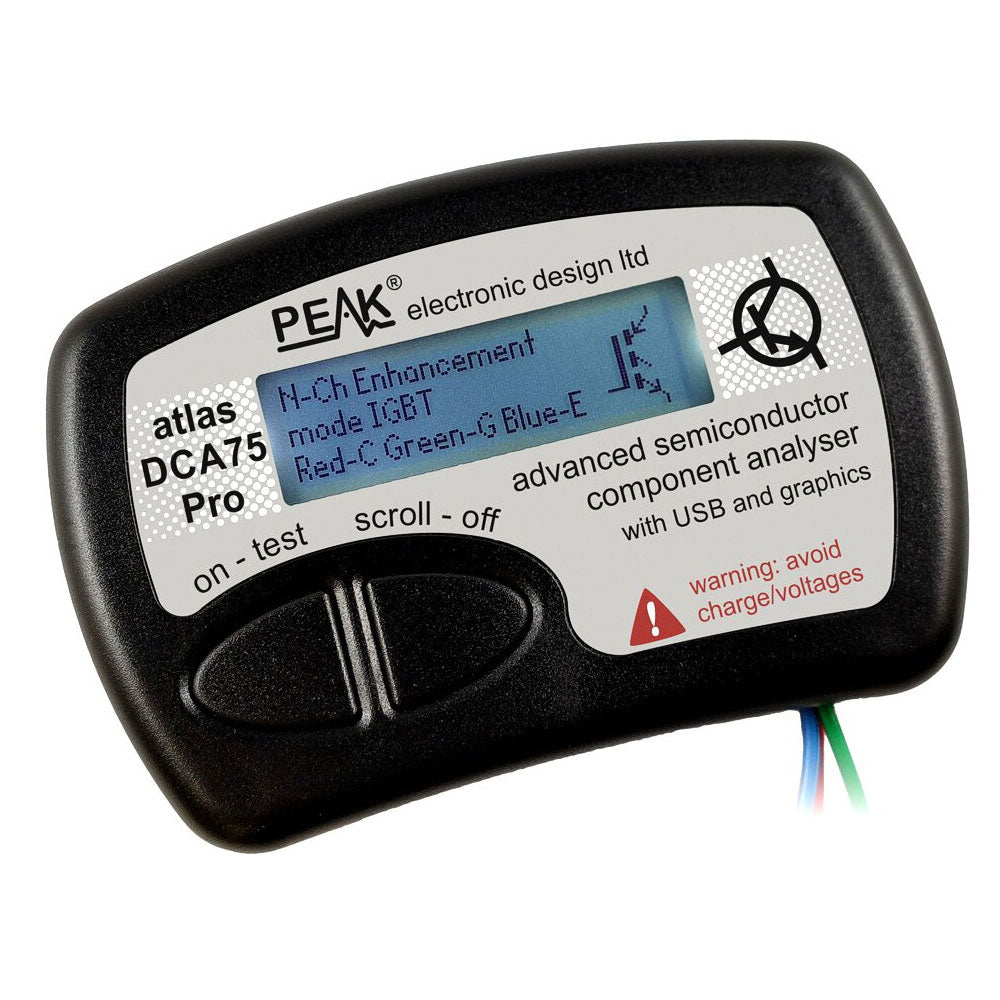 Original Atlas DCA75 Pro Advanced Semiconductor Component Analyser with USB and Graphics for PEAK Electronic Design