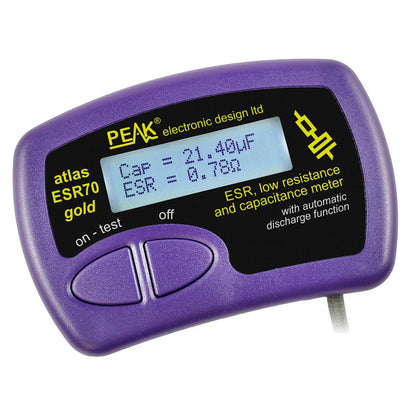 Original Atlas ESR70 Gold ESR Low Resistance and Capacitance Meter with Automatic Discharge for PEAK Electronic Design