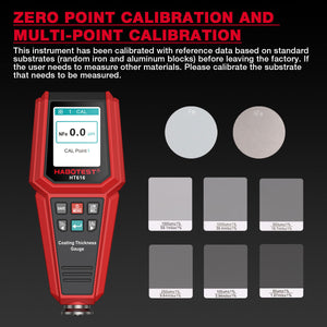 HABOTEST HT616 Coating Thickness Gauge 1800um High-Precision Coating Thickness Meter Tester