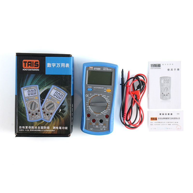 HYTAIS DT9205 Digital Multimeter High-Precision Anti-Burn Multimeter for AC/DC Voltage Current Resistance
