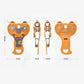 XD9789 Lightweight Sliding Cable Double Pulley 22KN 150KG Load for Outdoor Crossing Rock Climbing