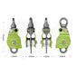 XINDA H Series Universal Double Pulley 360-Degree Rotation 36KN Load for Outdoor Rock Climbing