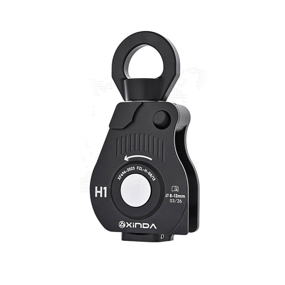 XINDA-6018 25KN Universal Rope Collector Safety Pulley High Efficiency Automatic Rope Retractor for 8-13MM Ropes