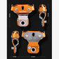 XD-Q9667 Double Pulley 15KN Outdoor Rock Climbing Zipline Pulley with Carabiner and 65CM Cow Tail Sling