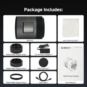 SVBONY SC571CC APS-C Deep Sky Color Cooling Camera 26MP IMX571 Astronomical Telescope Camera USB3.0