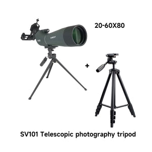 SVBONY SV28A 20-60X Zoom 80MM Objective Lens Spotting Scope with Tripod and Cellphone Holder for Outdoor Adventure