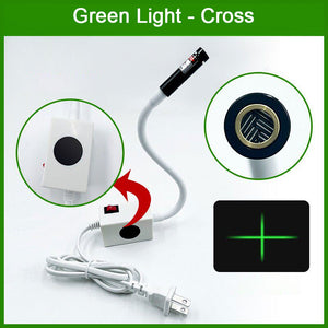 360° Adjustable Laser Positioning Light (Square Base Green Cross Laser) for Sewing Machine and Fabric Cutting