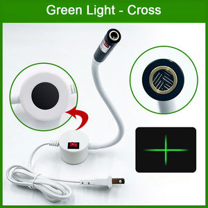 360° Adjustable Laser Positioning Light (Round Base Green Cross Laser) for Sewing Machine and Fabric Cutting