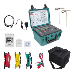 FUZRR ES3000P Multifunctional Micro-controller 3-Wire Ground Resistance Tester 0-20Kohms High Precision Earth Resistance Tester
