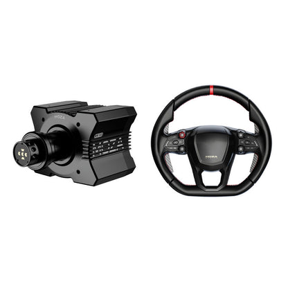 Moza Revuelto Wheel 340mm Steering Wheel with Carbon Fiber Paddle Shifters + R9 V3 9Nm Wheel Base